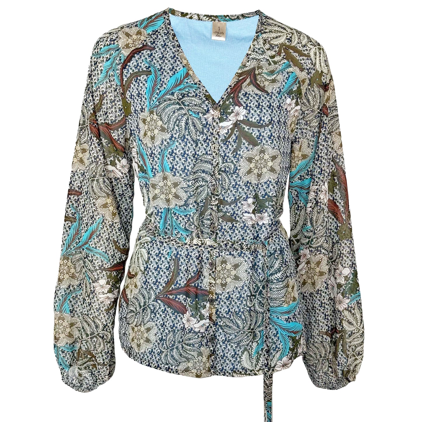 Longlady Blouse Dany Blauw