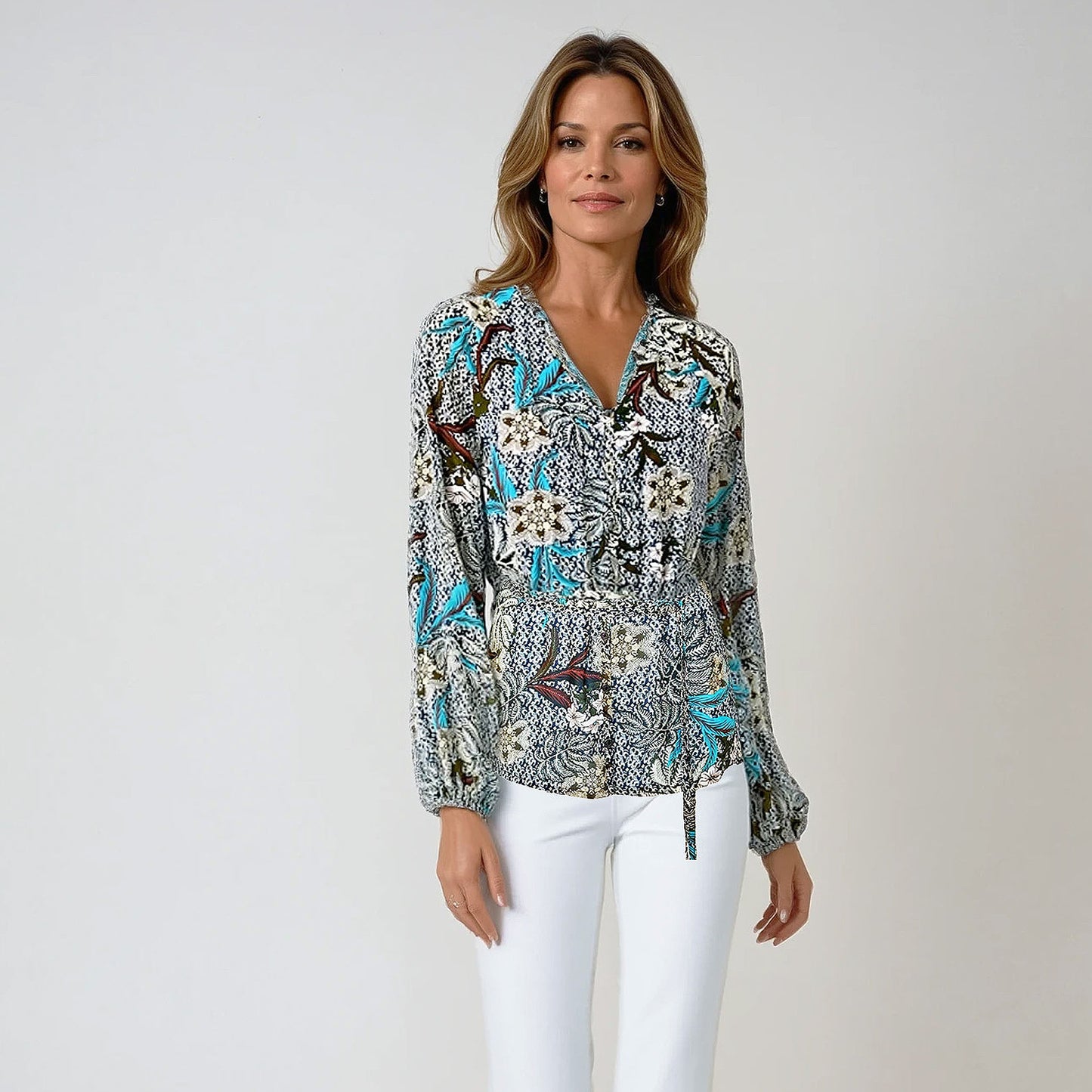 Longlady Blouse Dany Blauw