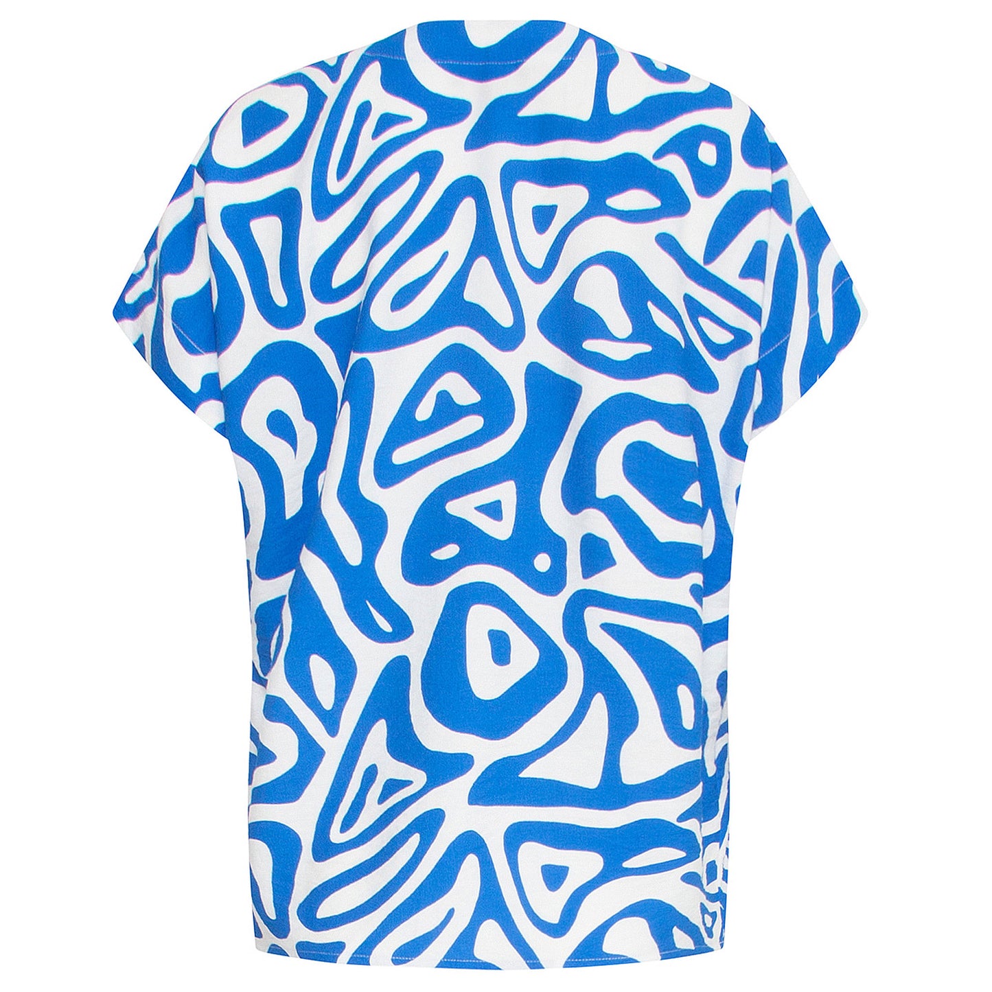 Tall Smashed Lemon Top Print Cobalt