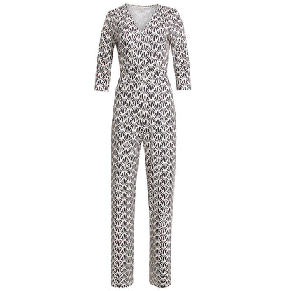 Tall Smashed Lemon Jumpsuit Print Zwart - lange vrouwen