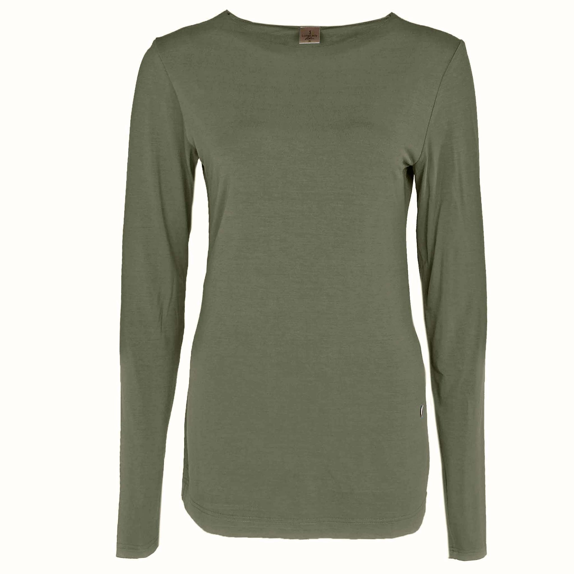 Longlady Shirt Tessi lange vrouwen khaki - Tall shirt