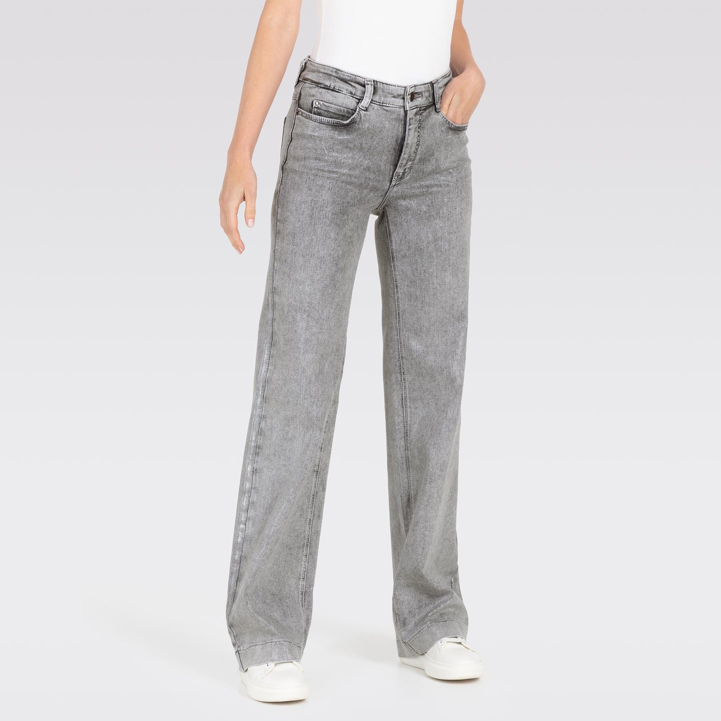 Mac Jeans Dream Wide Silver Grey Coated